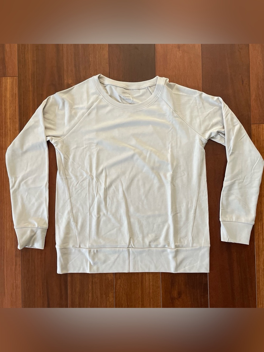 Cozy Earth Ultra-Soft Bamboo Pullover Crew | Light Grey | Size XS | NWT
